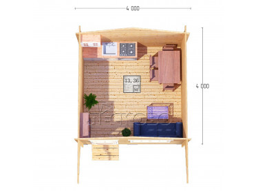 Log Cabin "DSN" series 4×4