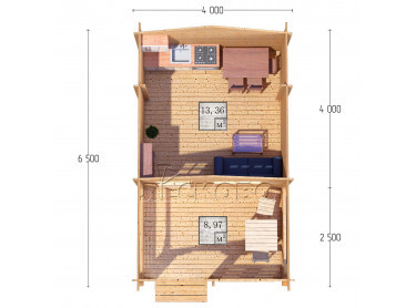 Log Cabin "DSV" series 4×4