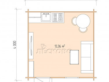 Gartenhaus "DS" serie 4×4