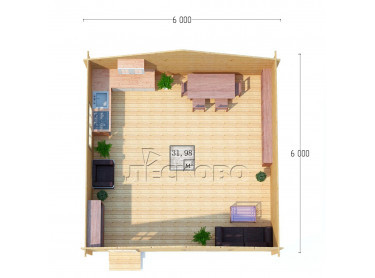 Log Cabin "DS" series 6×6