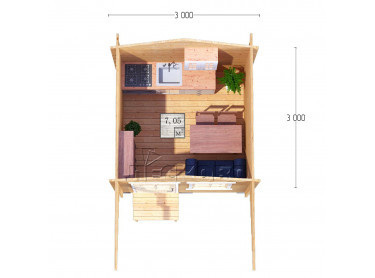 Log Cabin "DSN" series 3×3