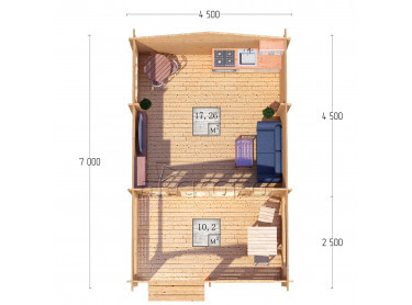 Log Cabin "DSV" series 4.5×4.5
