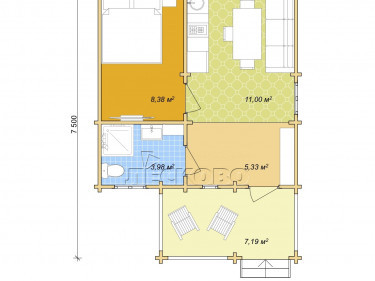 Log Cabin "DS" series 3.5×3