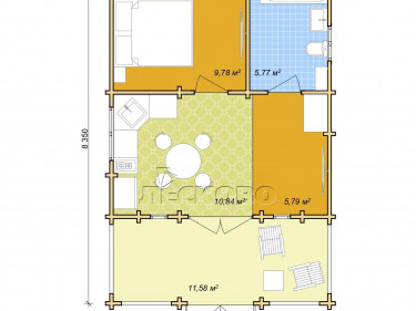 Gartenhaus "DS" serie 3.5×3