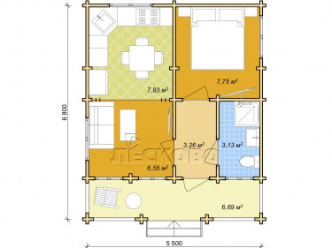 Log Cabin "DS" series 3.5×3