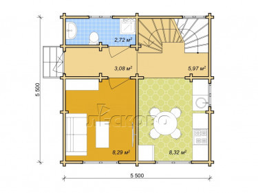 Log Cabin "DS" series 3.5×3