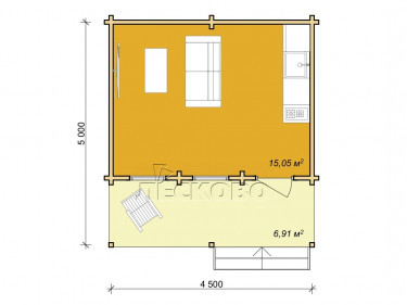 Gartenhaus "DS" serie 3.5×3