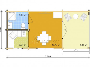 Log Cabin "DS" series 3.5×3