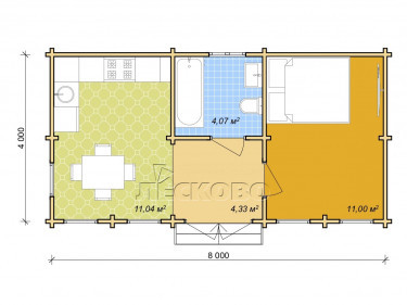 Log Cabin "DS" series 3.5×3