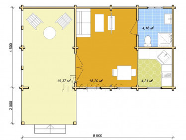 Log Cabin "DS" series 3.5×3