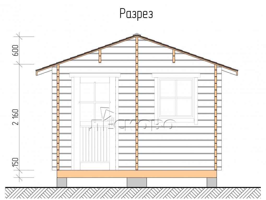 Баня серия "БВ" 3.5×3.5
