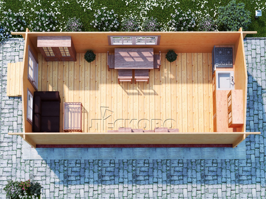 Дачный дом серия "ДС" 3×6